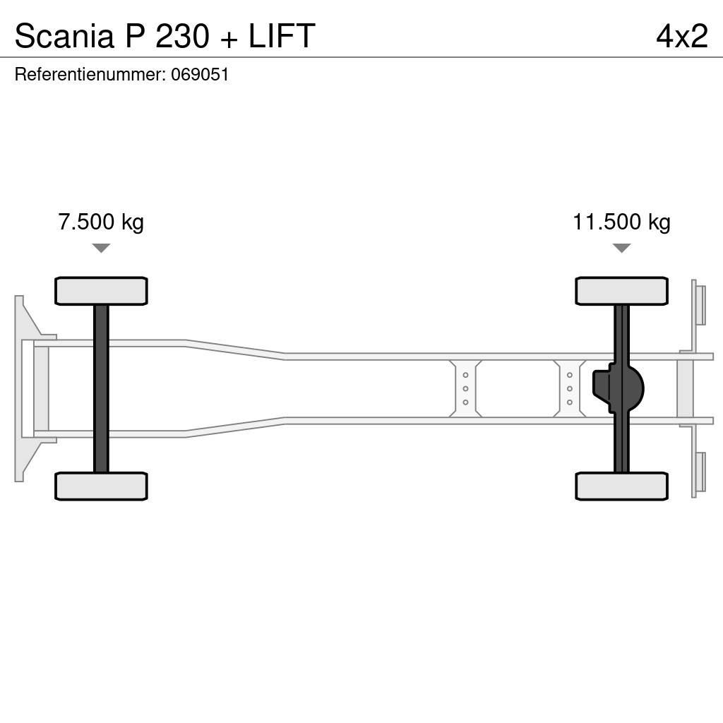Scania P 230 + LIFT Tovornjaki zabojniki