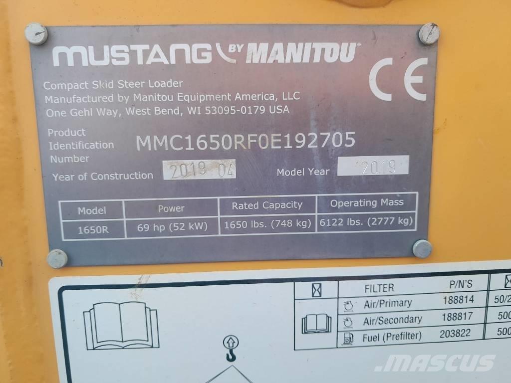 Mustang 1650 R Skid steer mini nakladalci
