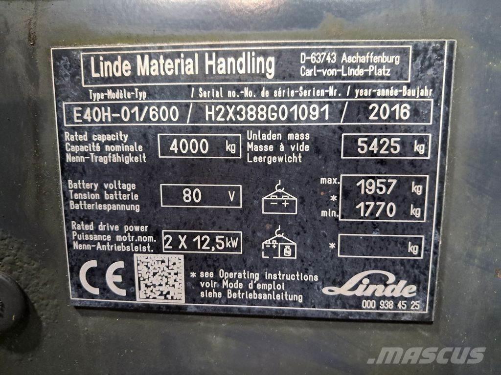 Linde E40H-01/600 Električni viličarji