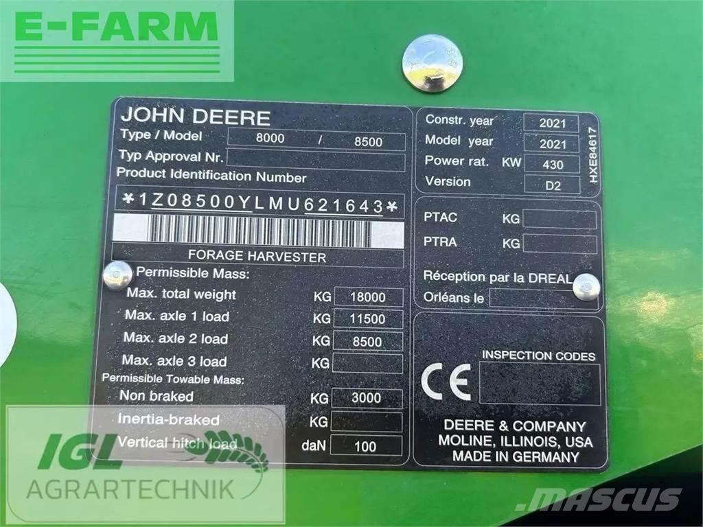 John Deere 8500i Stroji za krmo na lastni pogon