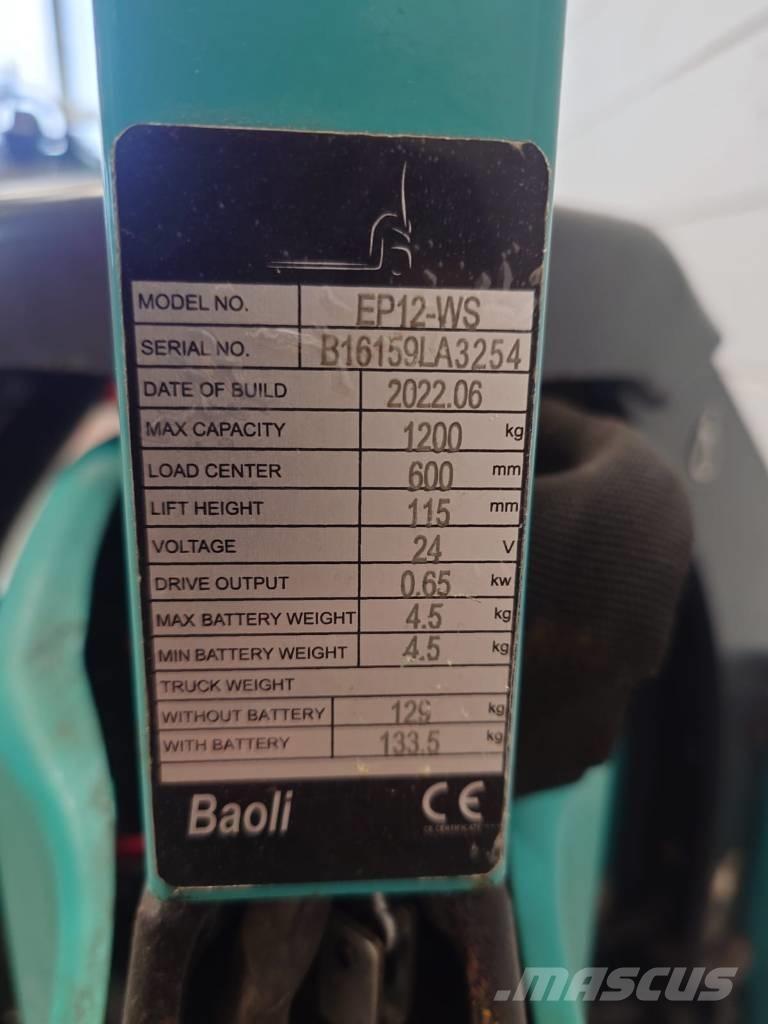 Baoli EP 12 Li-ION Električni nizko dvižni viličar