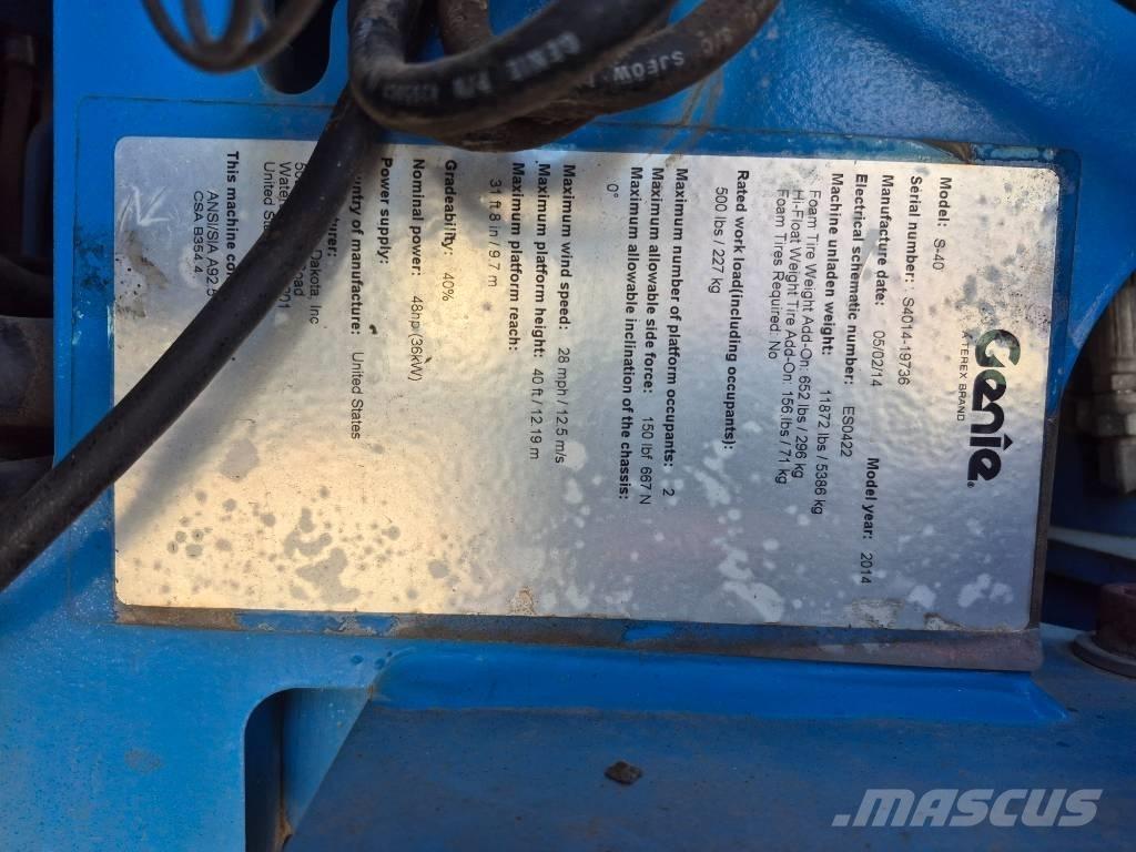 Genie S 40 Teleskopske dvižne ploščadi