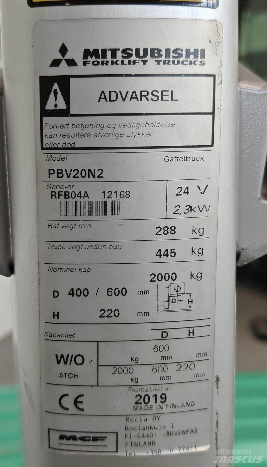 Mitsubishi PBV20N2 Viličarji - drugo