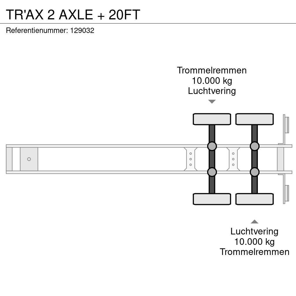  TR'AX 2 AXLE + 20FT Kontejnerske polprikolice