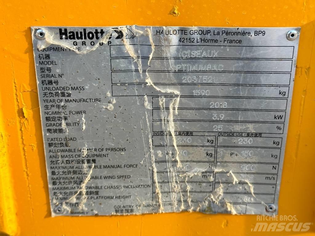 Haulotte OPTIMUM 8 Škarjaste dvižne ploščadi