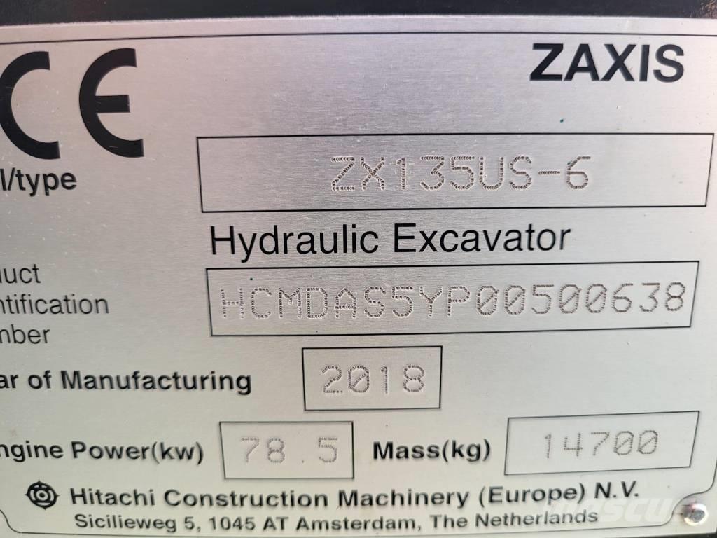 Hitachi ZX 135 US-6 Bagri goseničarji