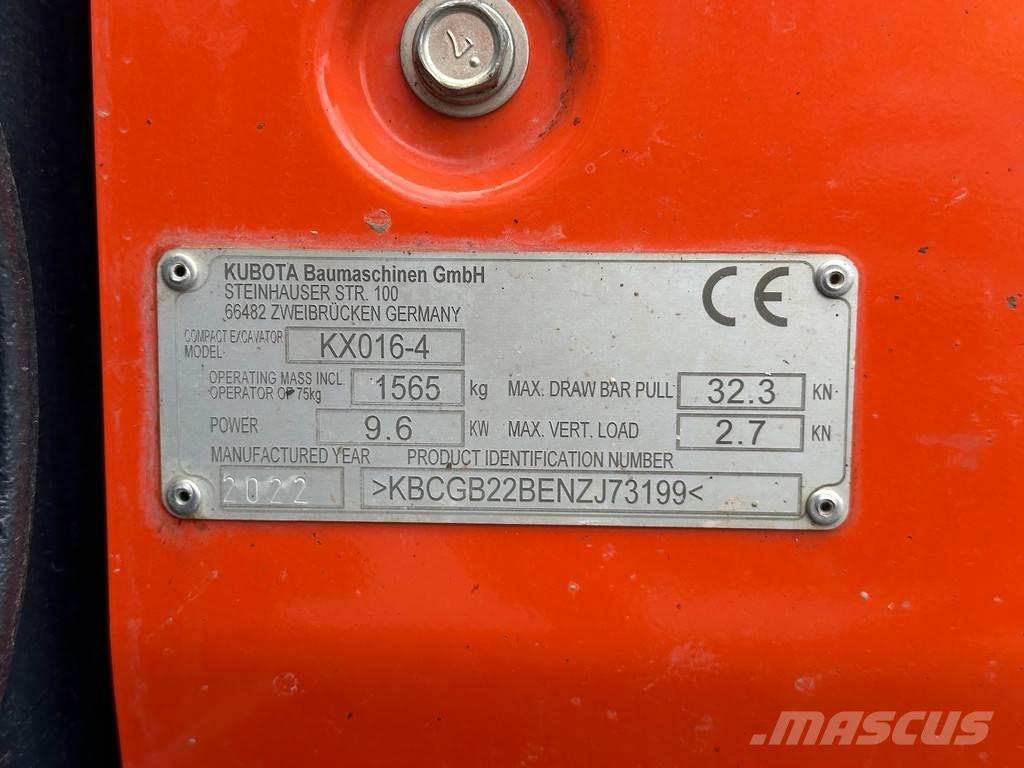 Kubota KX016-4 Mini bagri <7t