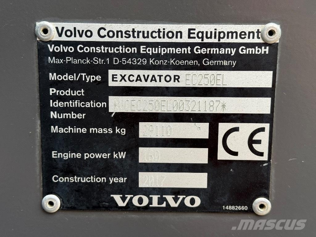 Volvo EC 250 EL Bagri goseničarji