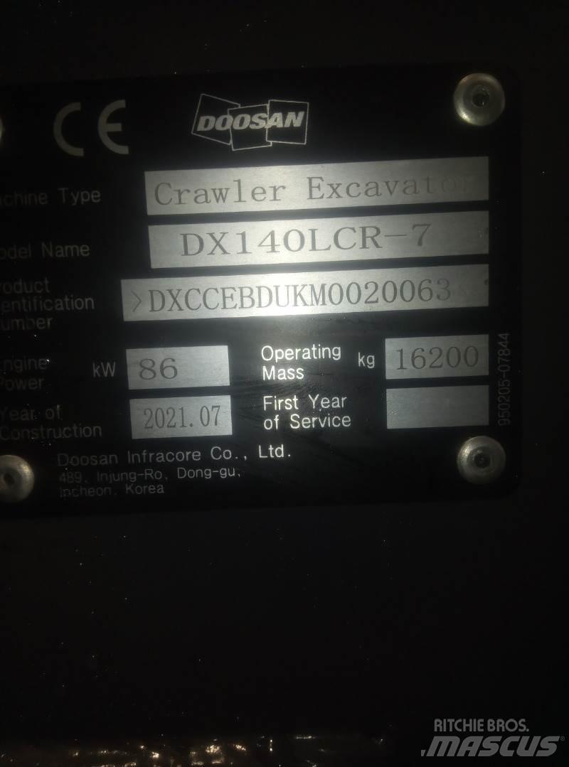 Doosan DX140LCR-7 Bagri goseničarji