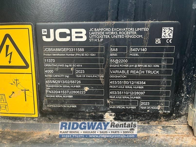 JCB 540-140 Teleskopski viličarji