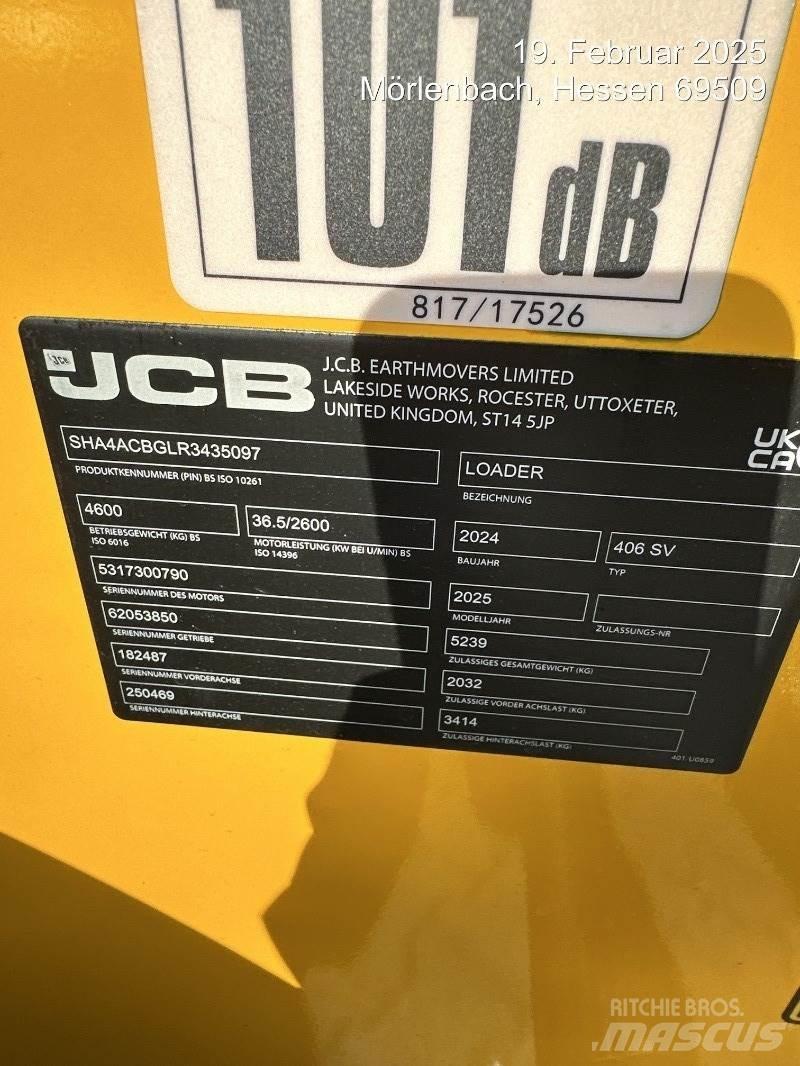 JCB 406 Kolesni nakladalci