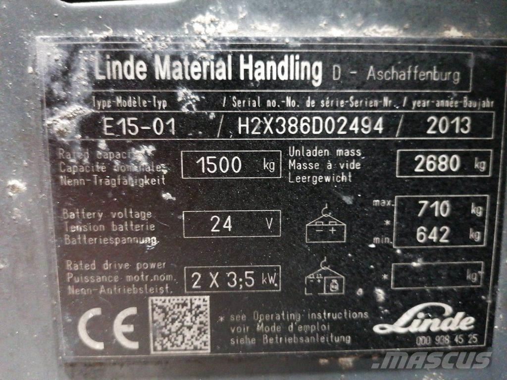 Linde E15-01 Električni viličarji