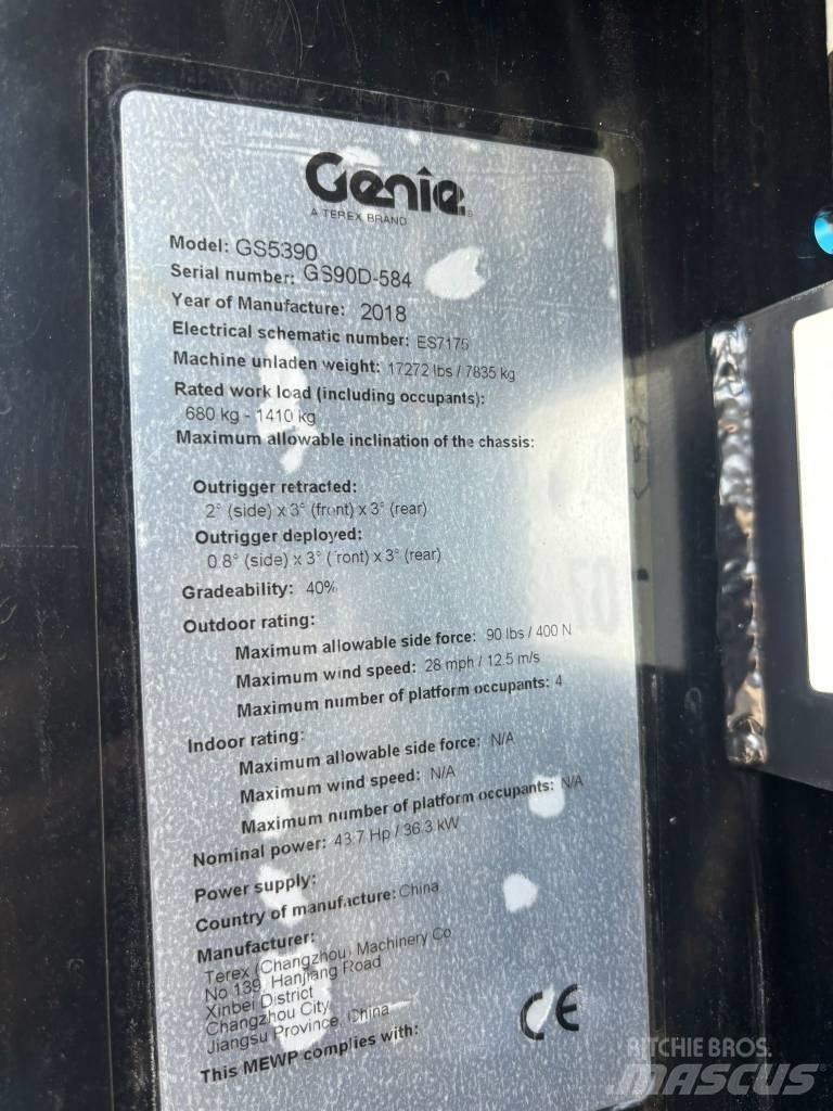 Genie GS 5390 RT Škarjaste dvižne ploščadi