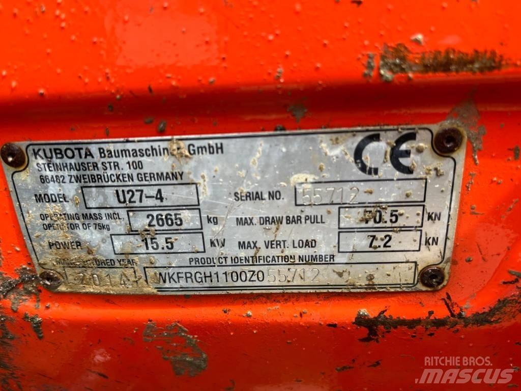 Kubota U 27-4 Mini bagri <7t