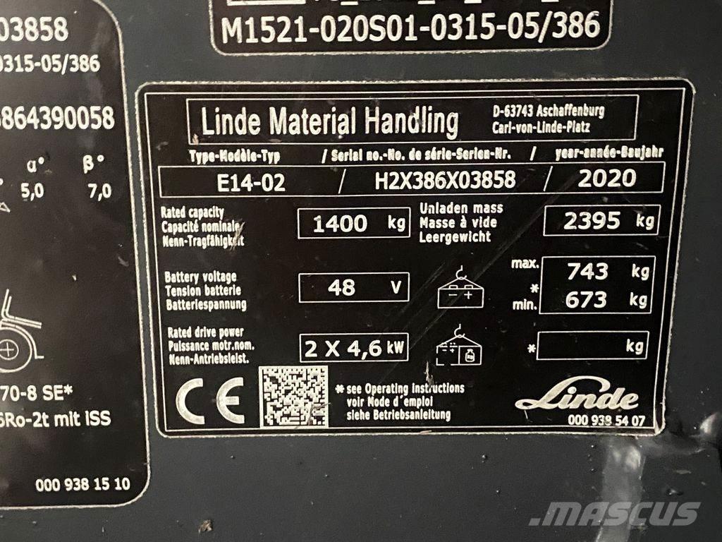 Linde E14-02 Električni viličarji