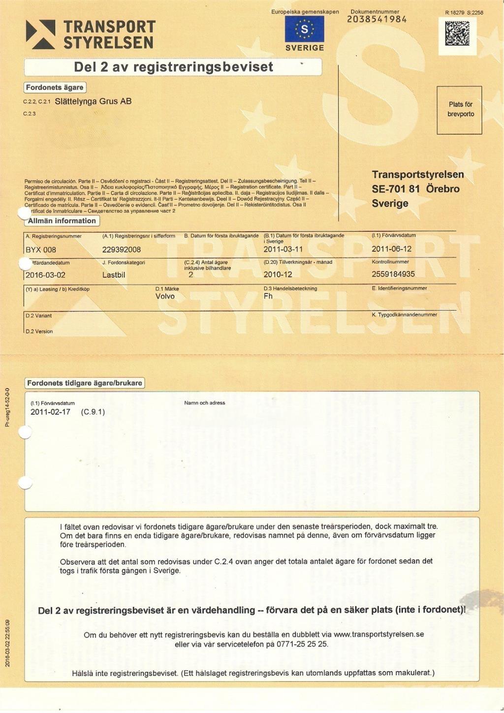 Volvo FH13 Tovornjaki-šasije