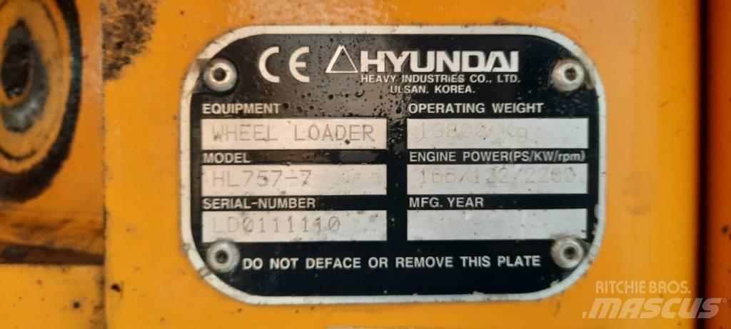 Hyundai HL 757-7 Kolesni nakladalci