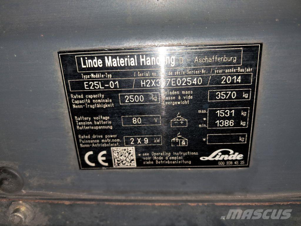 Linde E25L-01 Električni viličarji