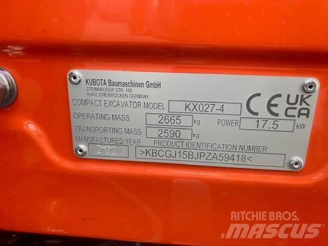 Kubota KX027-4 Mini bagri <7t