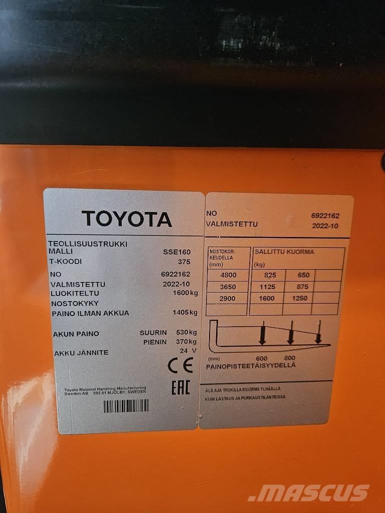 Toyota BT SSE160 Samopogonski ročni viličarji