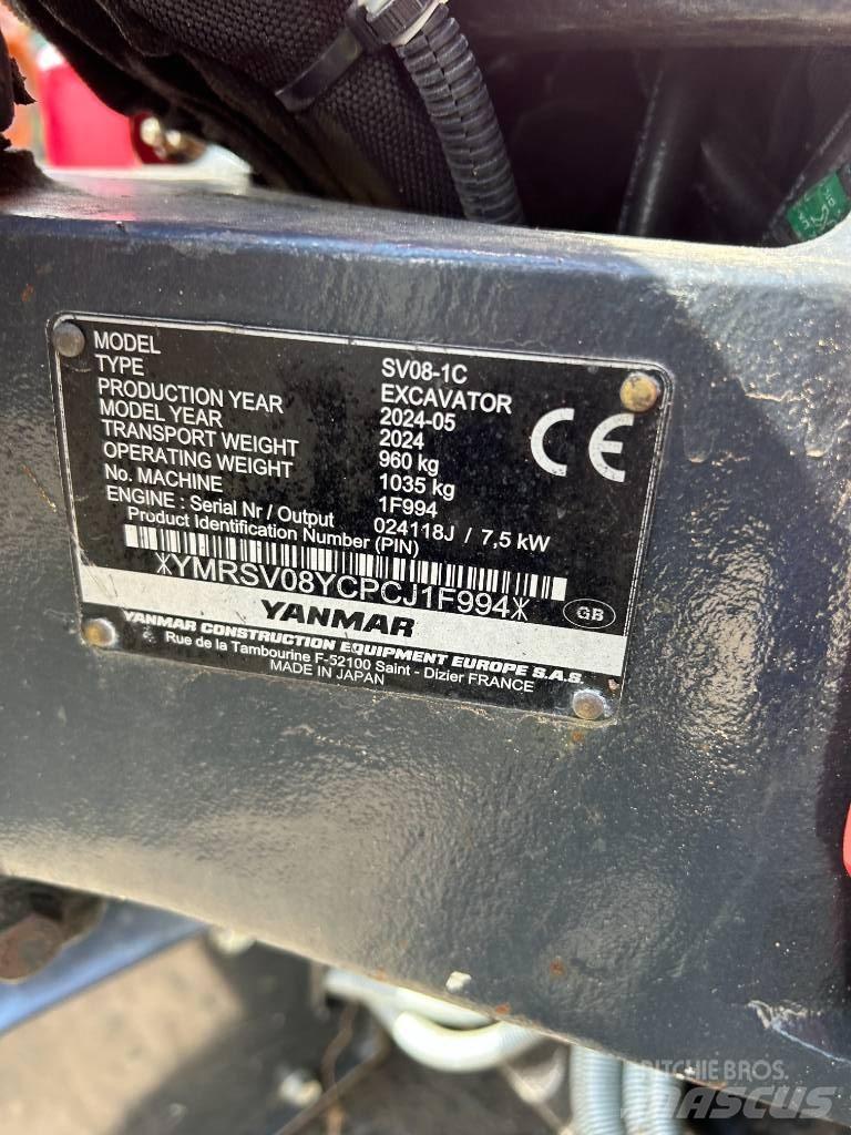 Yanmar SV08-1C Mini bagri <7t