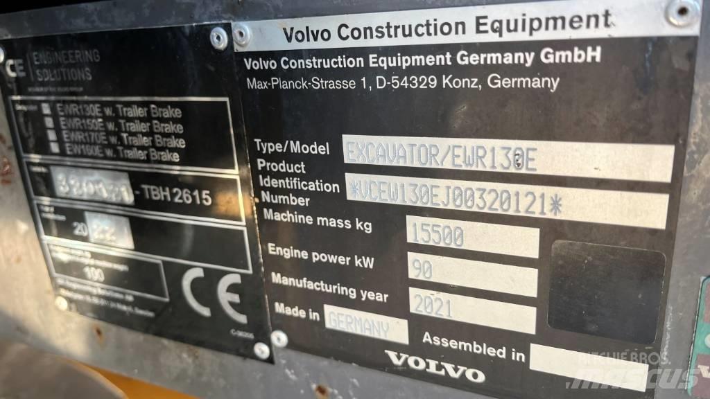 Volvo EWR130E Bagri na kolesih