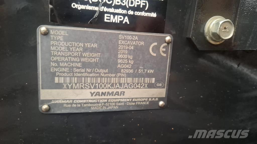 Yanmar SV 100-2A Midi bagri 7t – 12t