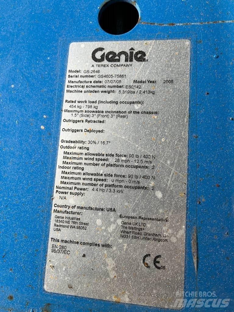 Genie GS 2646 Škarjaste dvižne ploščadi