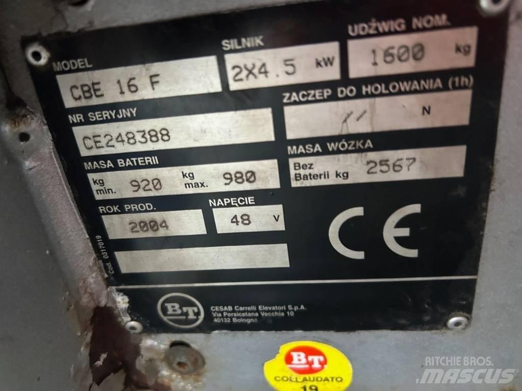 BT CBE 16 F Električni viličarji
