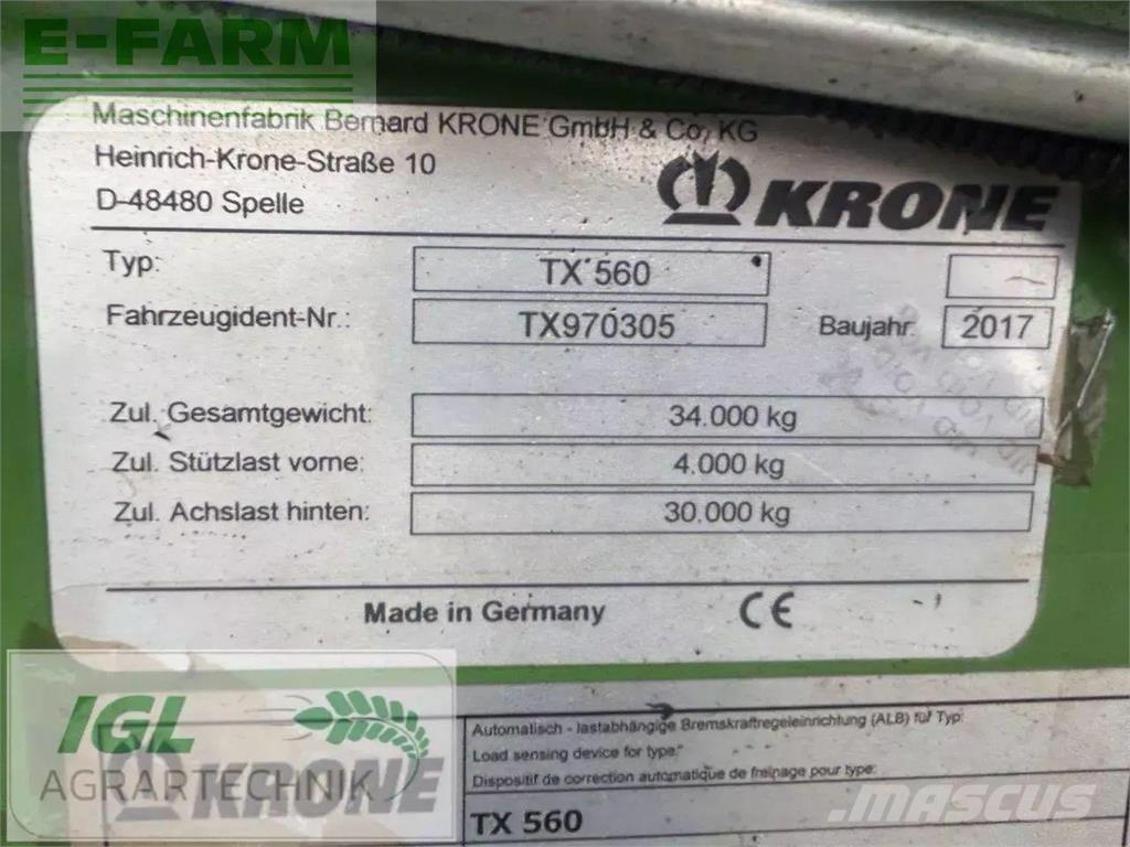 Krone tx 560 Prikolice za žito