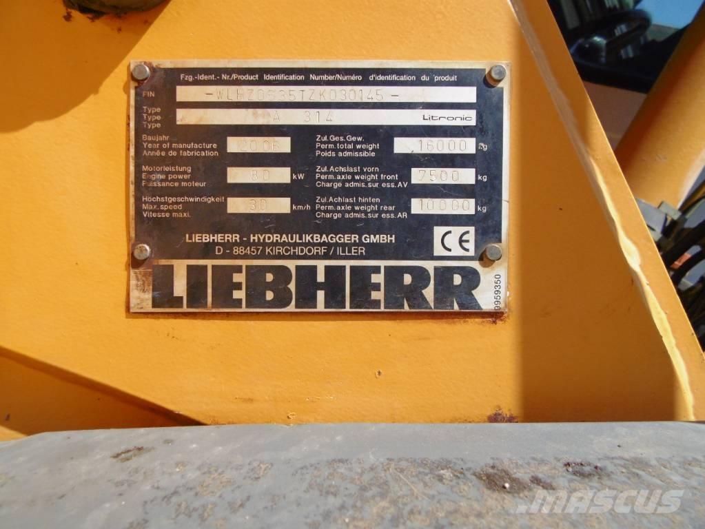 Liebherr A314 Bagri na kolesih