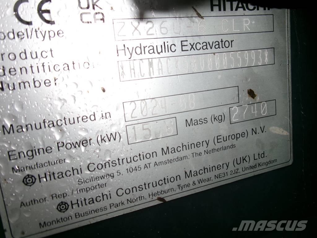 Hitachi Zaxis 26 U Mini bagri <7t