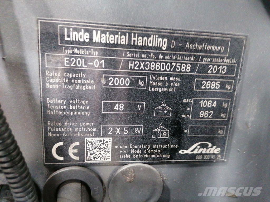 Linde E20L-01 Električni viličarji