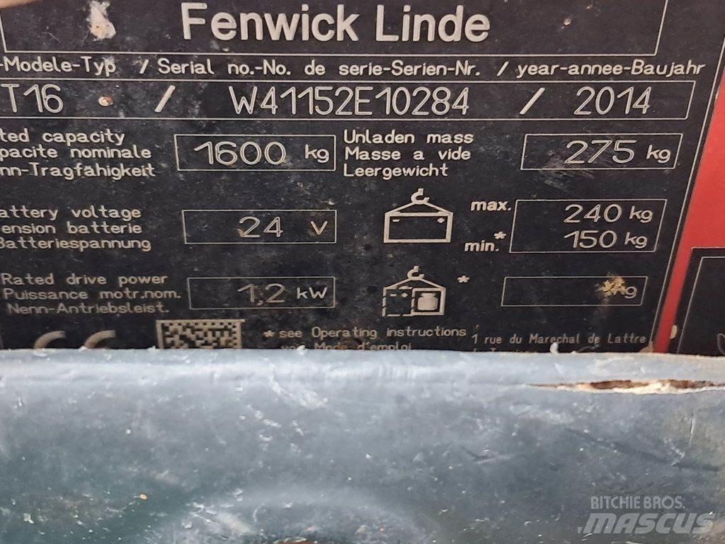 Linde T16 Električni nizko dvižni viličar