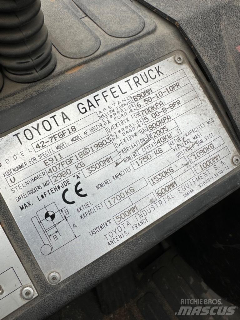 Toyota FG18 Plinski viličarji