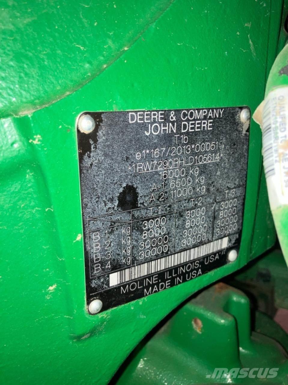 John Deere 7290R Traktorji