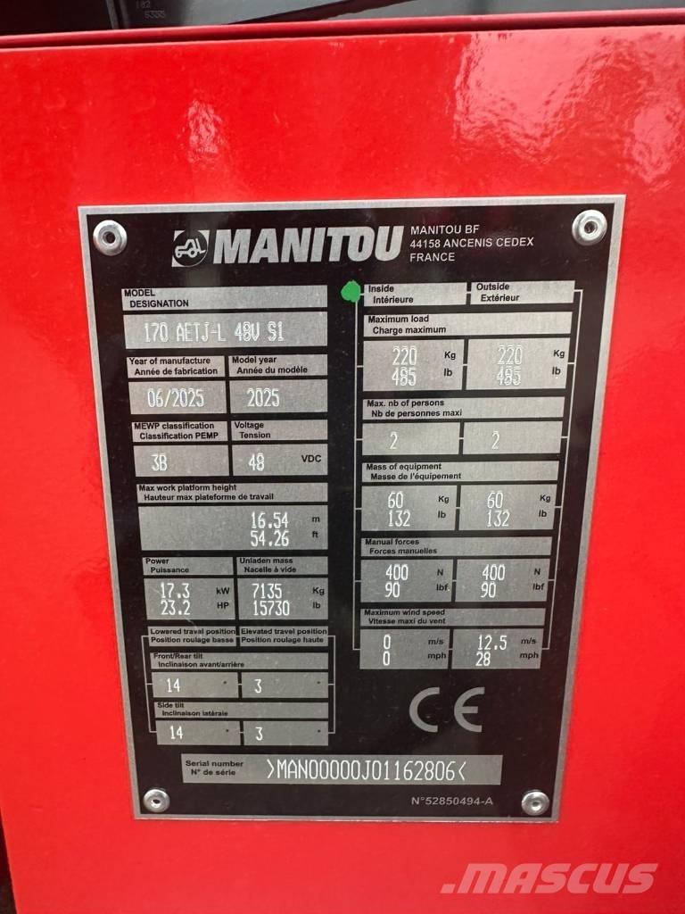 Manitou 170 AETJ Zglobne dvižne ploščadi