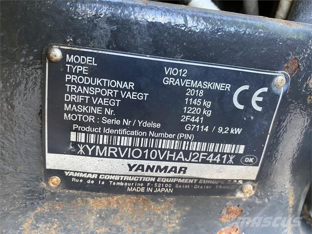 Yanmar VIO12 Bagri na kolesih