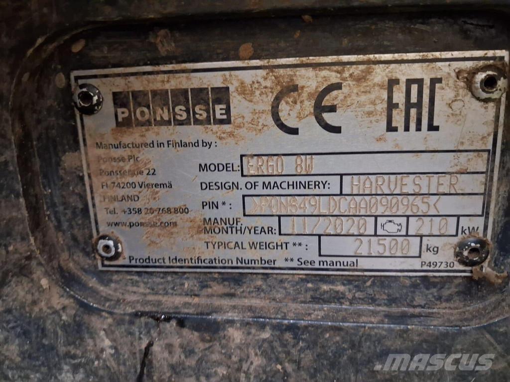 Ponsse Ergo 8W Harvesterji