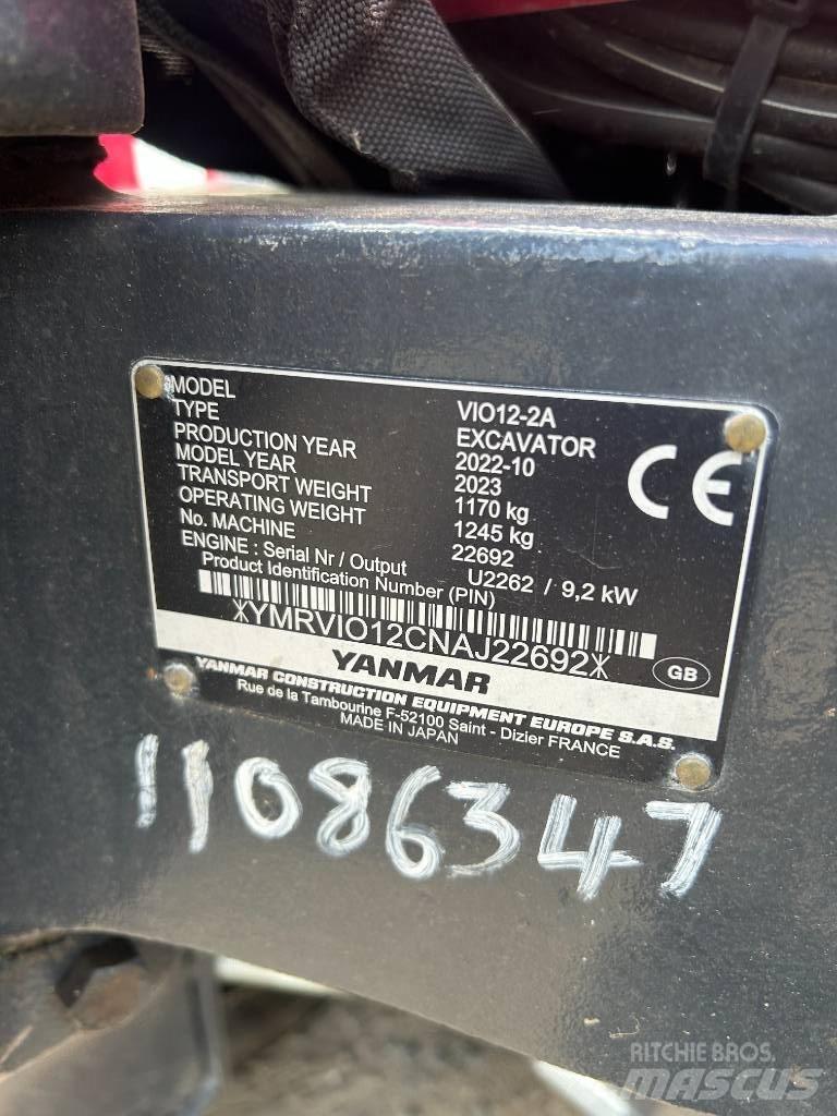 Yanmar VIO12-2A Mini bagri <7t