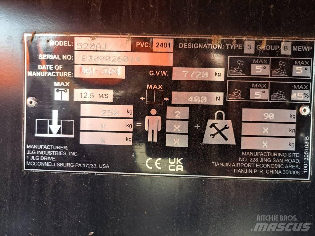 JLG 520 AJ (NEW 2024) Zglobne dvižne ploščadi