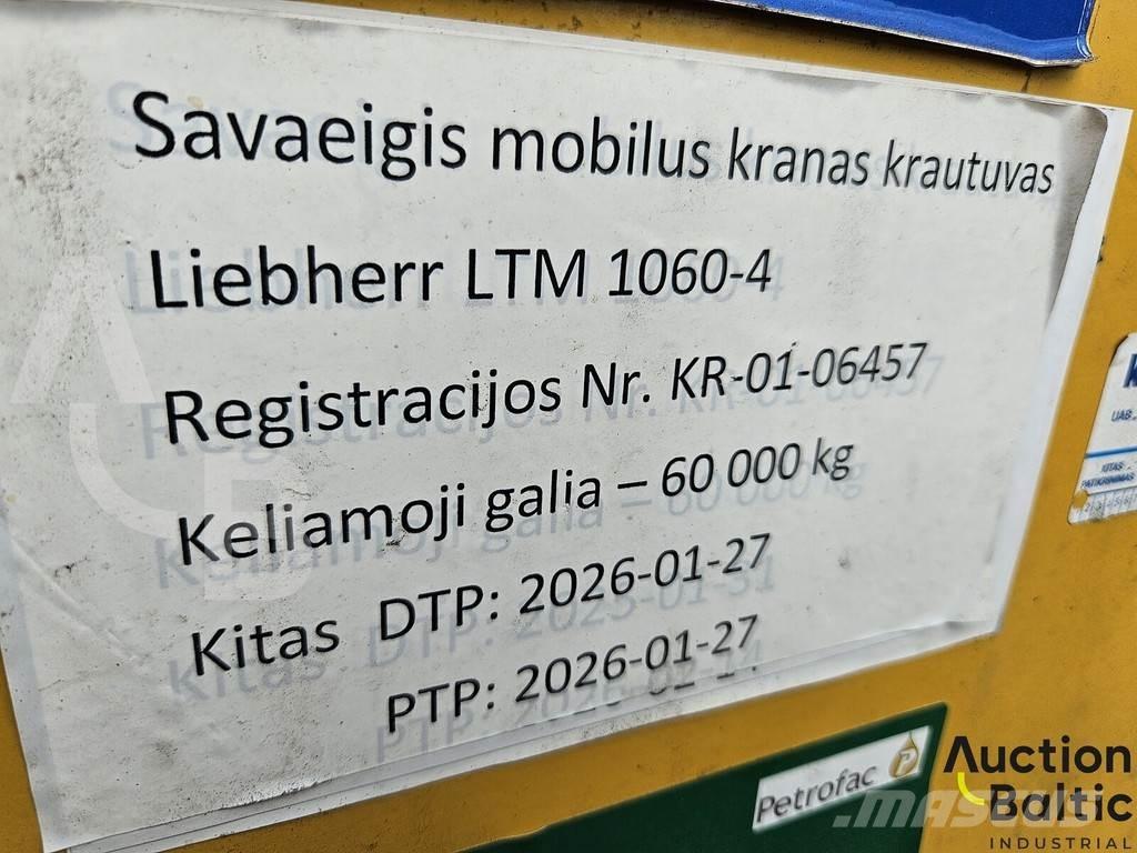 Liebherr LTM 1060 Rabljeni žerjavi za vsak teren