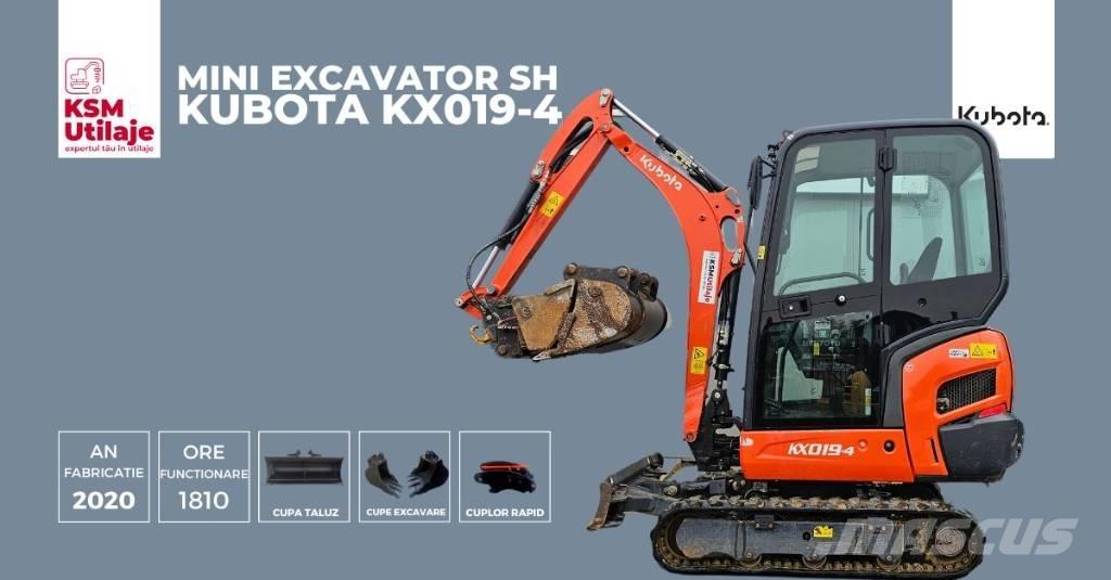 Kubota KX 019-4 Mini bagri <7t