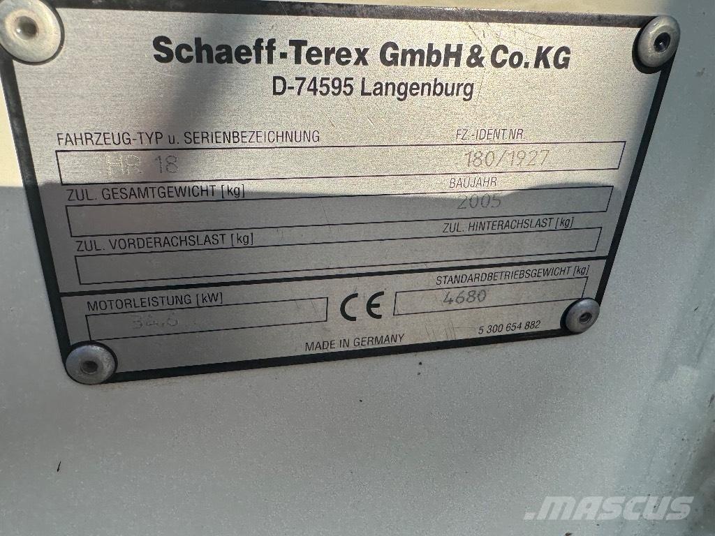 Terex HR 18 Mini bagri <7t