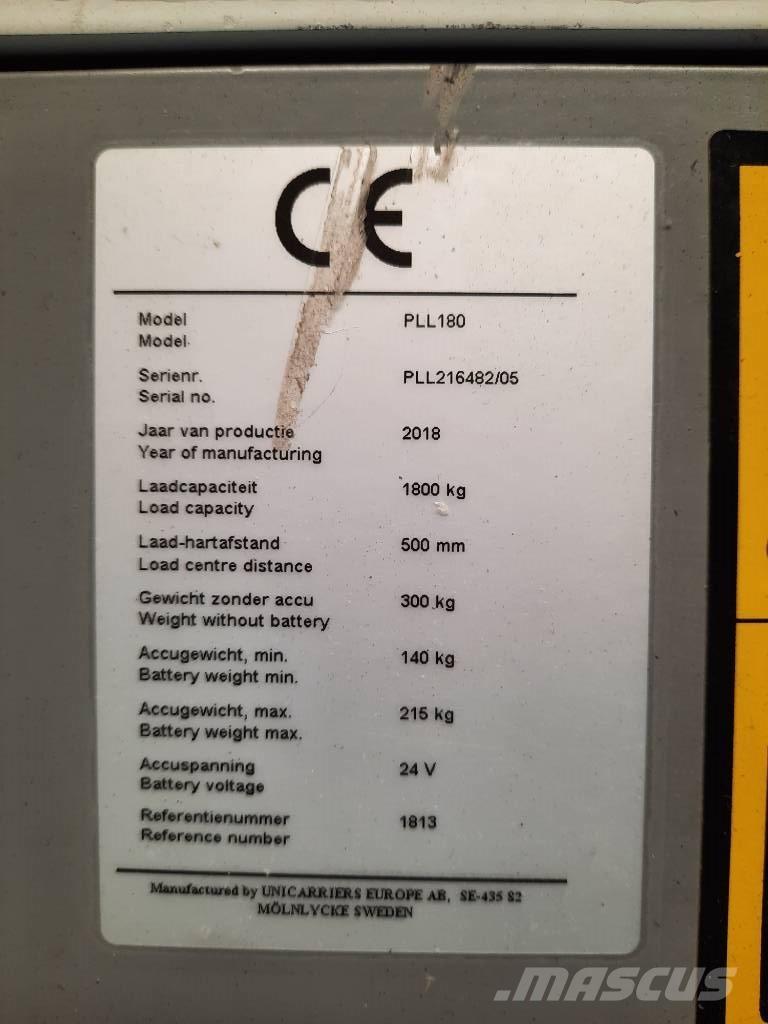UniCarriers PLL180 Električni nizko dvižni viličar