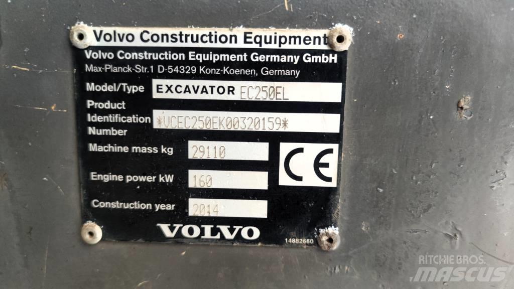 Volvo EC 250 EL Bagri goseničarji