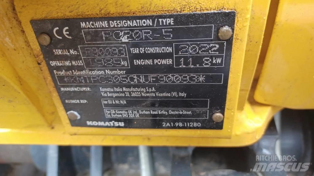 Komatsu PC 20 MR-5 Mini bagri <7t