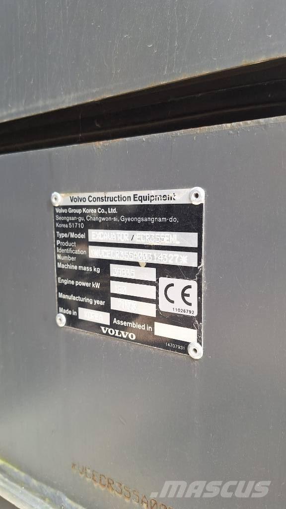 Volvo ECR 355 ENL Bagri goseničarji
