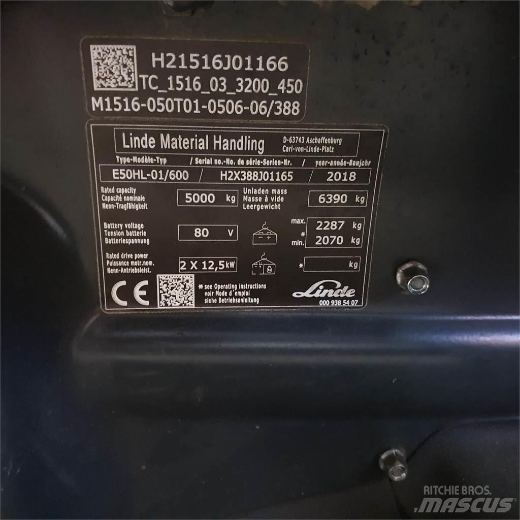 Linde E50/600HL Električni viličarji