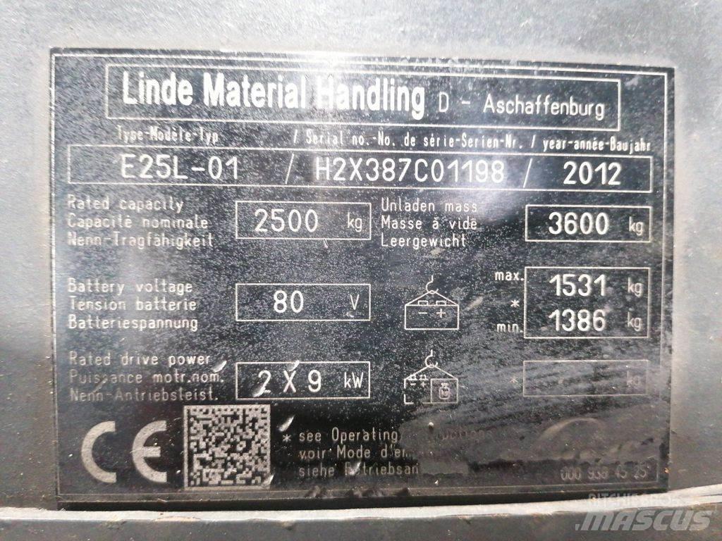 Linde E25L-01 Električni viličarji